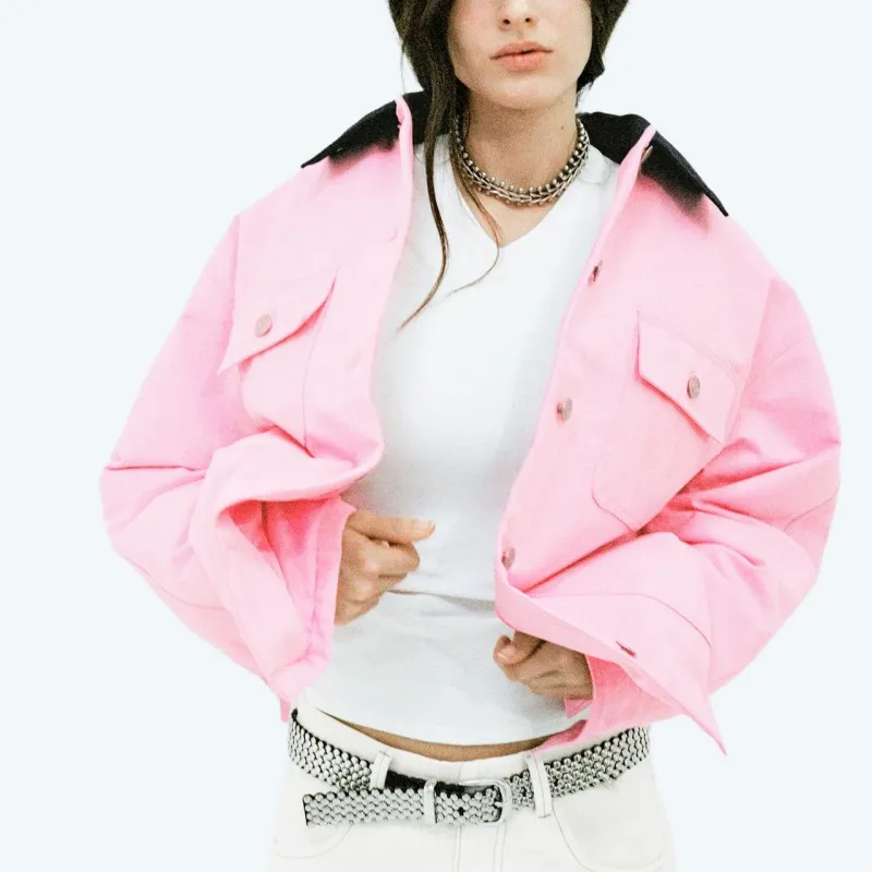ZARA Puffer Jacket Women's Medium Pink-2
