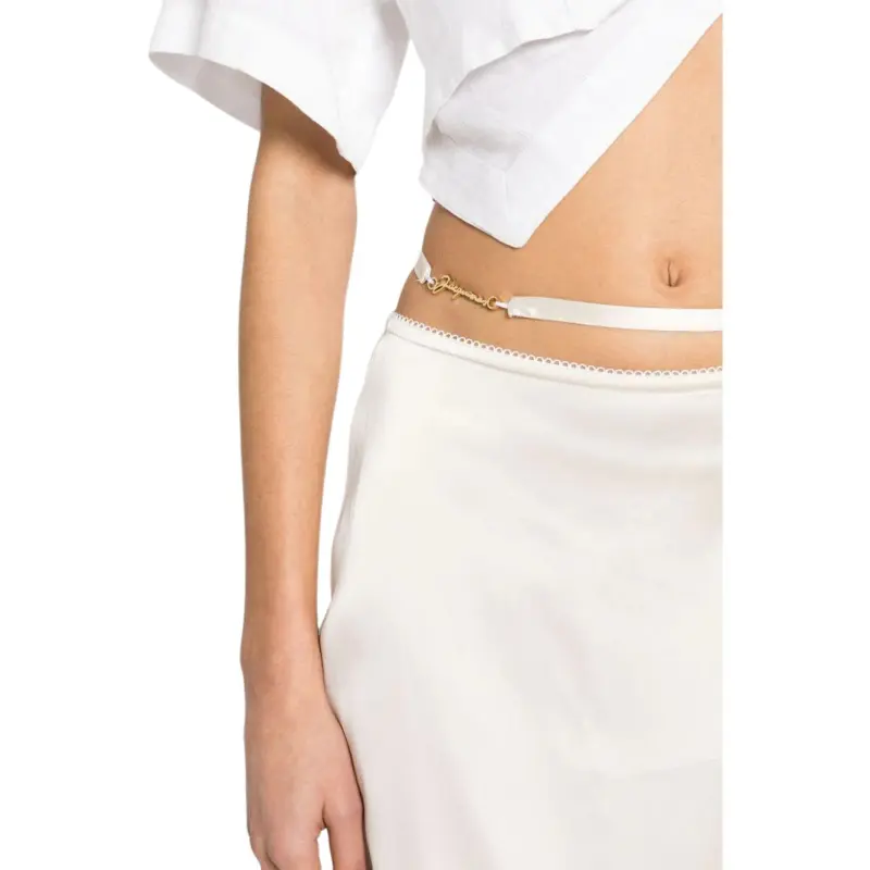 Jacquemus Logo Plaque Midi Skirt-4