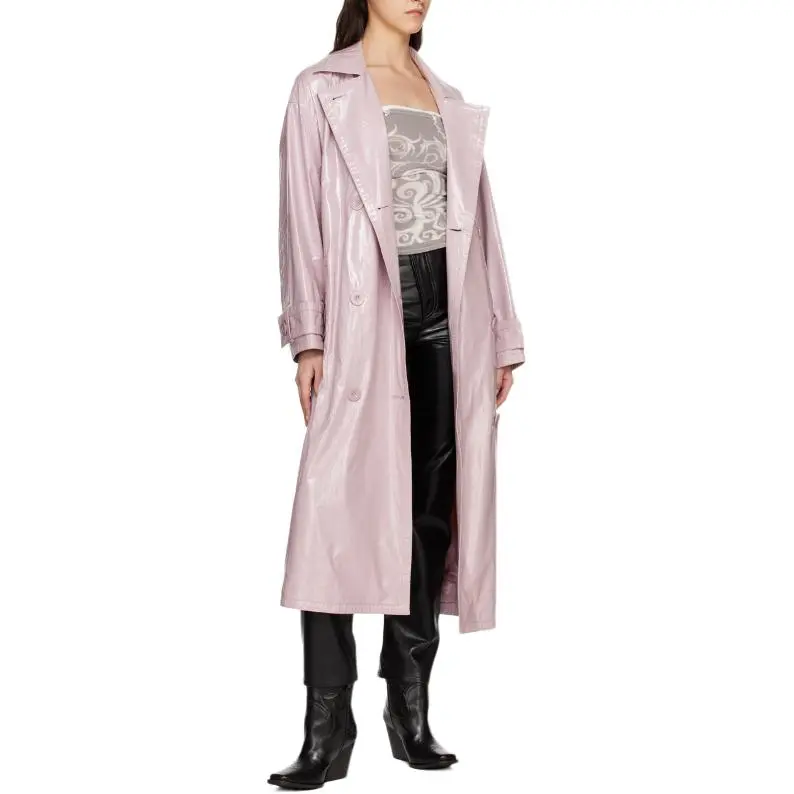 STAND STUDIO Trench Coat Women's Light Pink-3