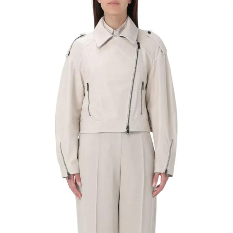 Brunello Cucinelli Cropped Asymmetric Zipped Jacket-2