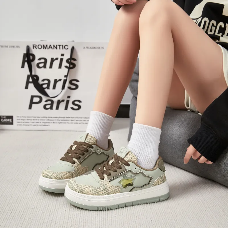 La Chapelle Lightweight Height Increasing Low-Top Skateboard Shoes Women's-9
