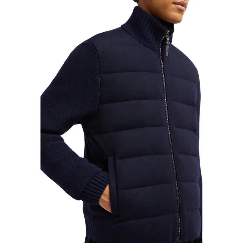 Moncler Zip Up Knit Sleeved Padded Cardigan-3