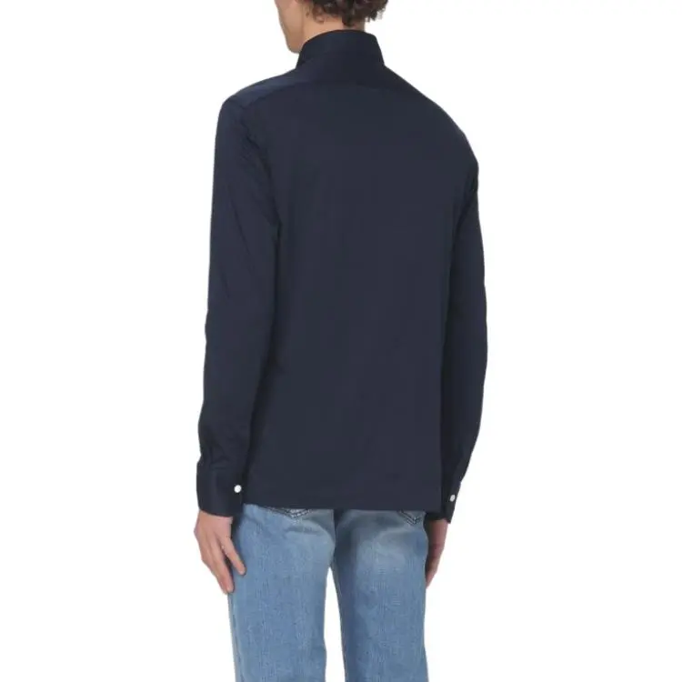 KITON Logo Embroidered Long Sleeved Polo Shirt-4