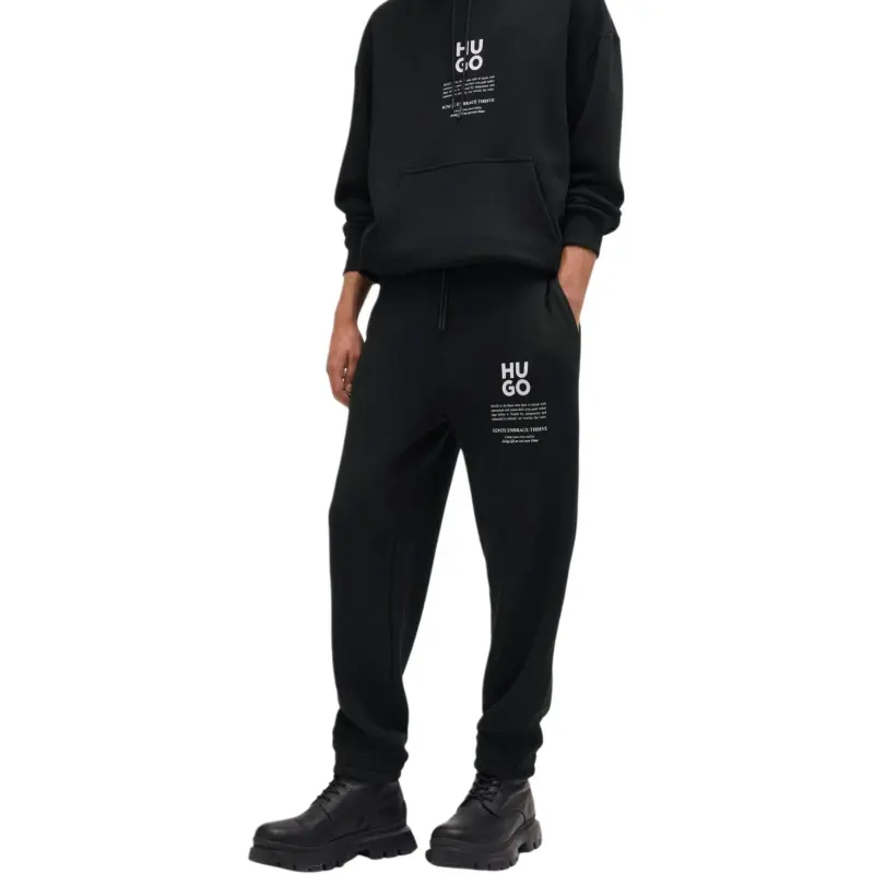 HUGO BOSS Logo And Slogans Print Track Pants-3