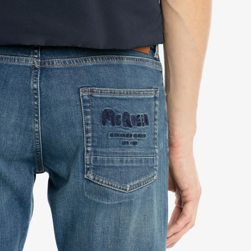 Alexander McQueen Washed Straight Leg Jeans-4
