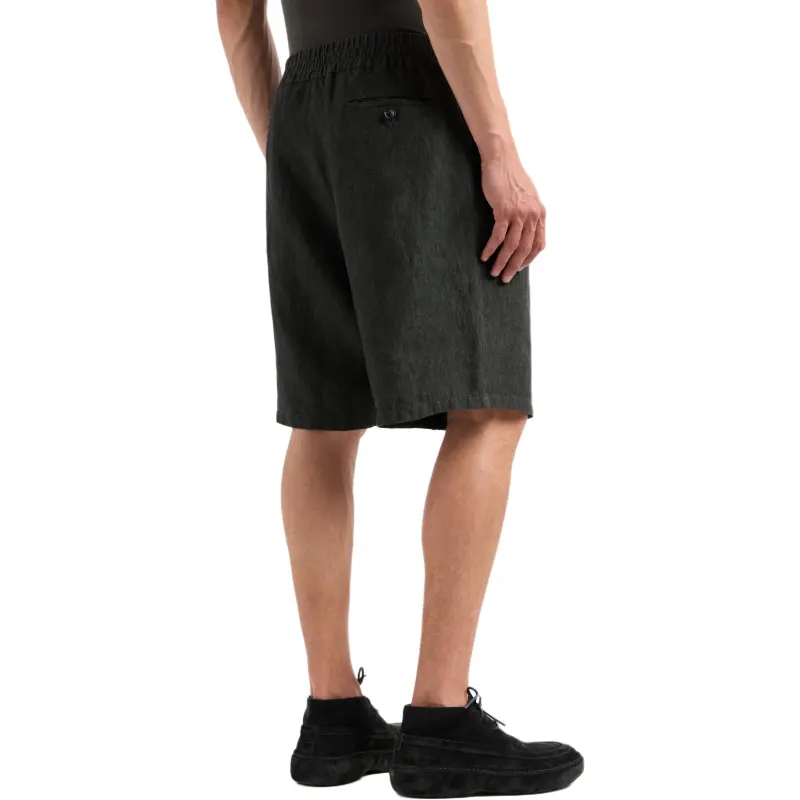 GIORGIO ARMANI Linen Bermuda Shorts-3