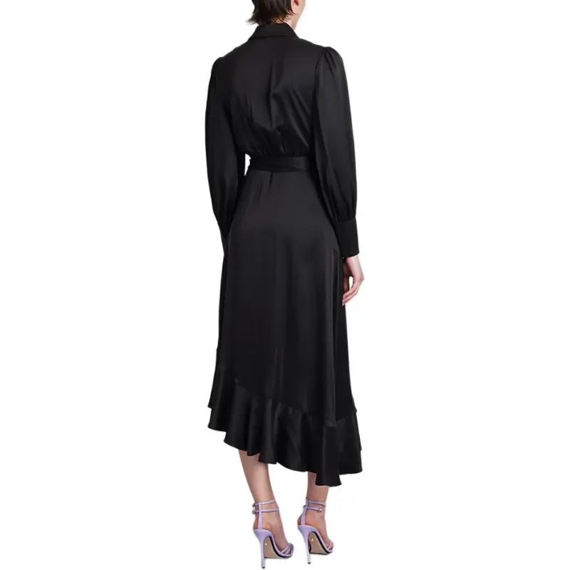 Zimmermann V Neck Asymmetric Hem Midi Dress-3