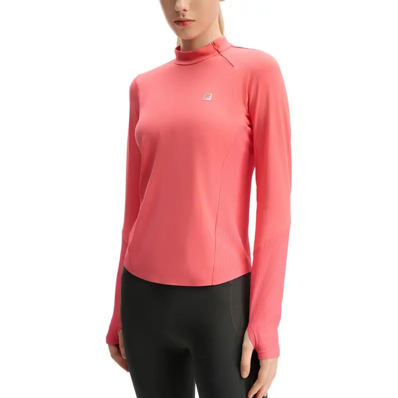 FILA Fitness Regular T Shirt Women's Coral Red-2