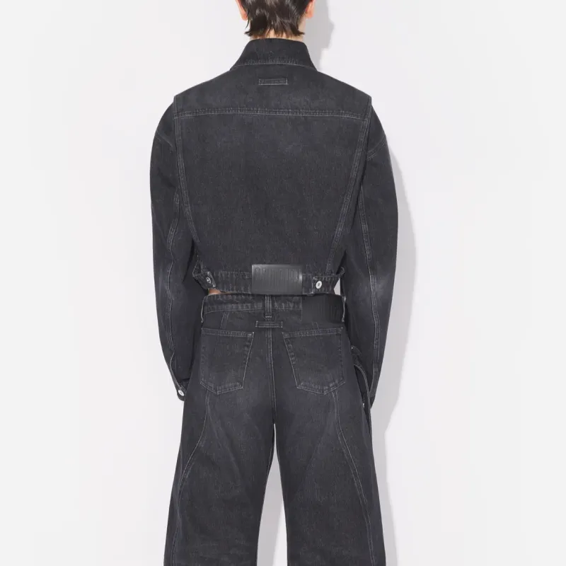 Jean Paul Gaultier Denim Jackets Unisex Black-3
