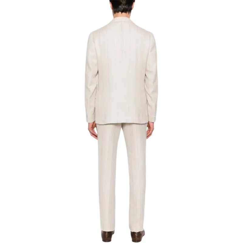 Eleventy Linen blend Pinstripe Suit-2