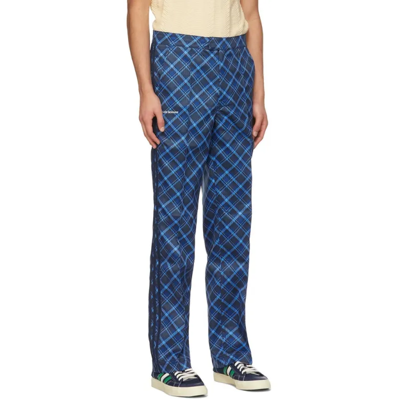 Adidas Originals x Wales Bonner TARTANTP Casual Pants Men's Blue-4