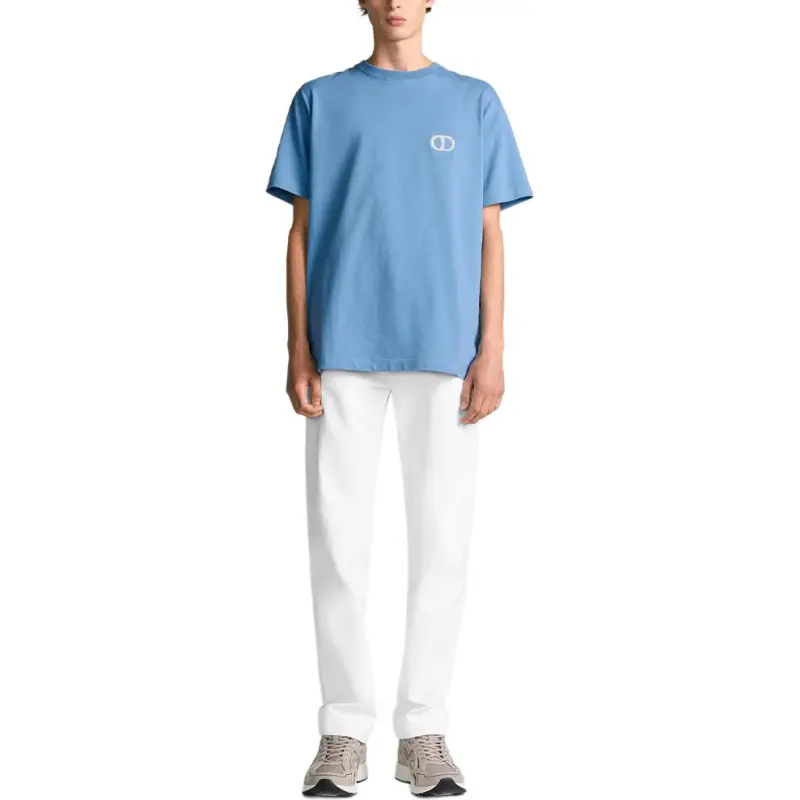 DIOR T Shirts Men Blue-2