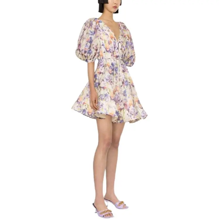 Zimmermann SS23 Short Sleeved Dress Women's Yellow-4