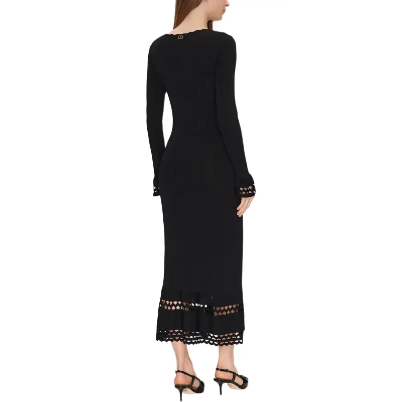 Twinset Scallop trim Midi Dress-2