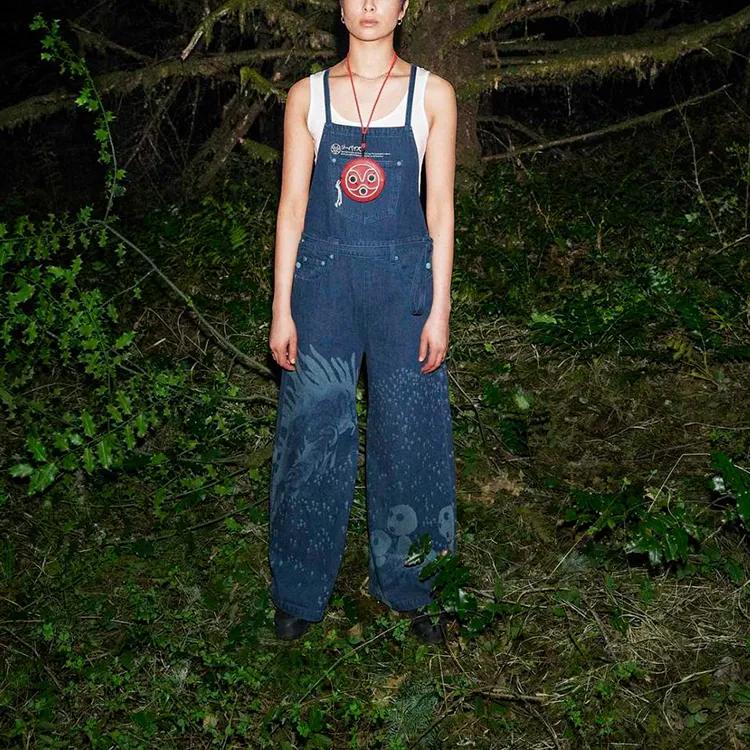 Levis Levi's X Princess Mononoke Co-titled Series Overalls Unisex Blue-2
