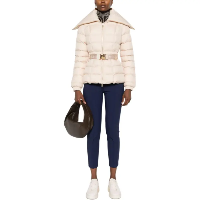 Elisabetta Franchi Wide Collared Belted Jacket-2