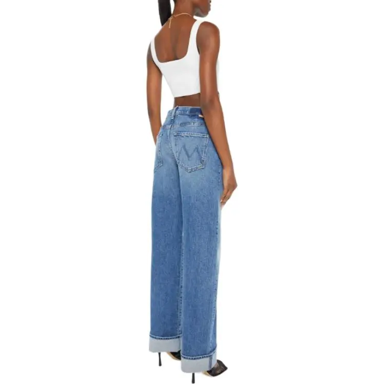 MOTHER The Dodger Skimp Cuff Straight Leg Jeans-1
