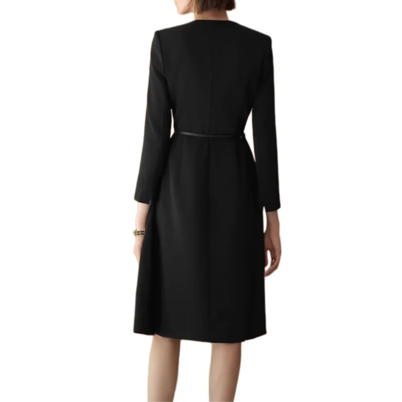 ONE SHALLOW Long Sleeved Dresses Women's Black-0