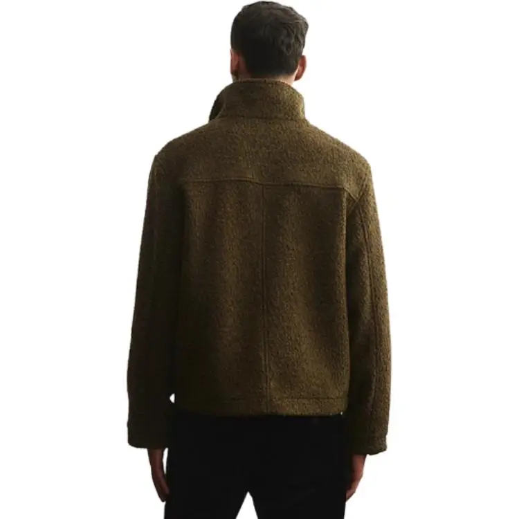 H&M Jackets Coats Men's Dark Khaki Green-3