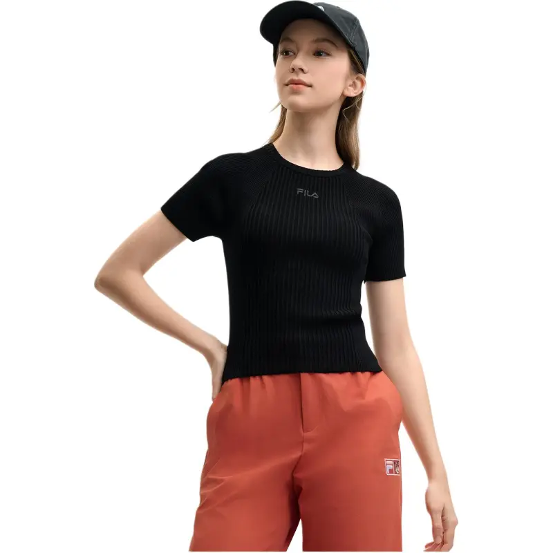 FILA ORIGINALE SS25 Raglan Sleeve T Shirt Women's Jet Black BK-2