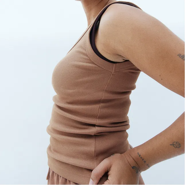 H&M Tank Tops Women's Beige-3