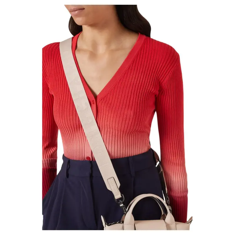 LONGCHAMP Recycled Polyester Canvas Shoulder Straps Women's Pink-2