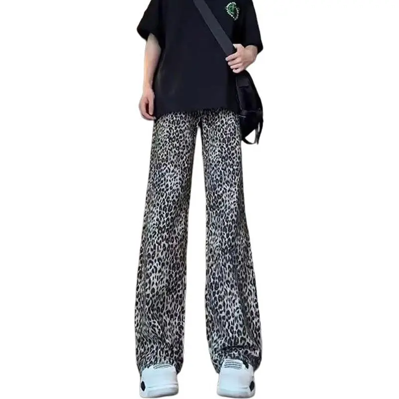 IJRJ Jeans Unisex Leopard Print-3