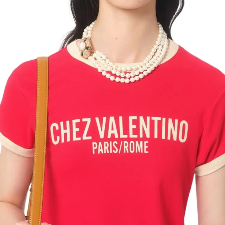 Valentino Chez Valentino Printed Crewneck T Shirt-6