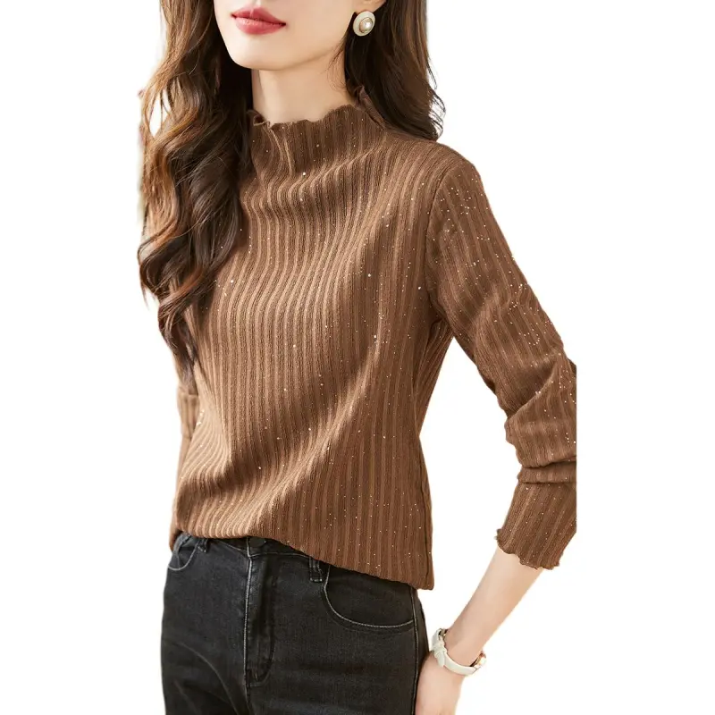 Mo Han Yi Mei Knitwear Women's Coffee-2