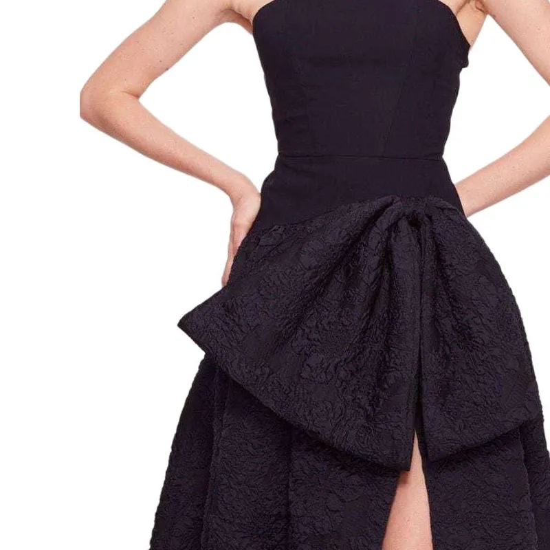 Marchesa Notte Oversize-bow Strapless Gown-1