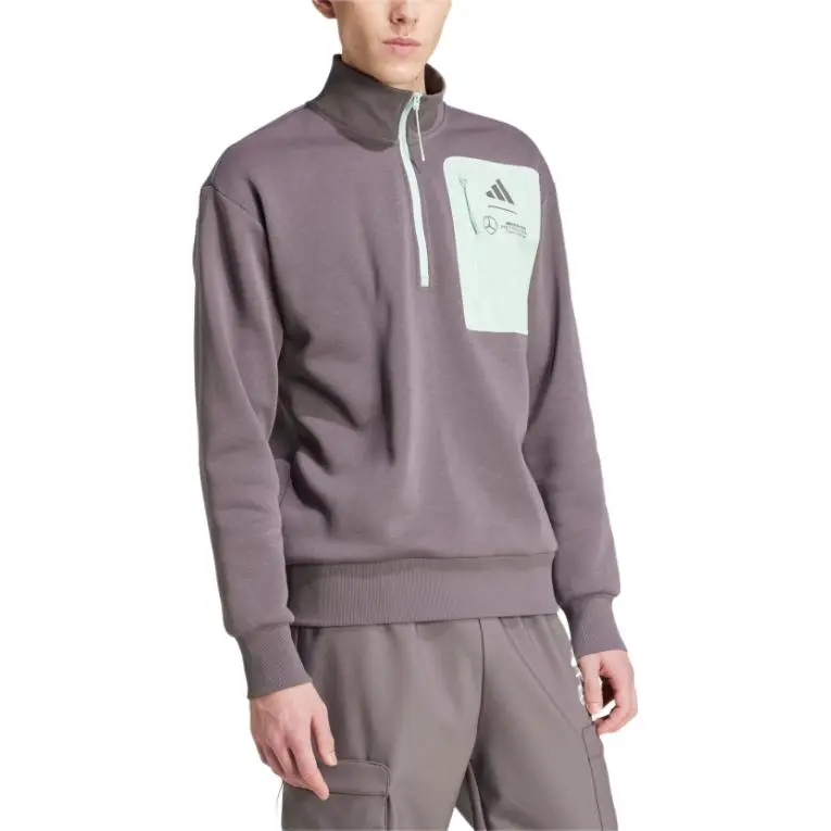 Adidas Mercedes Amg Petronas Formula Team Premium Woven Fleece Top-2
