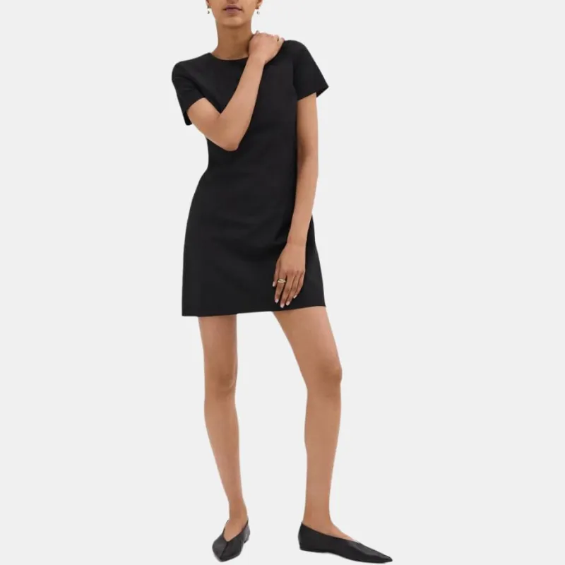 THEORY Short sleeve Wool T shirt Dress-5