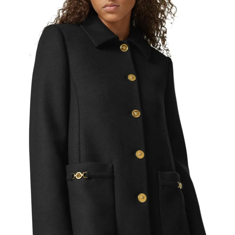 VERSACE La Medusa '95 Button Up Coat-4