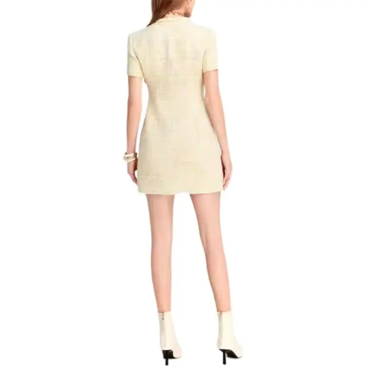 Bebe Short Sleeved Dress Women's Yellow-3