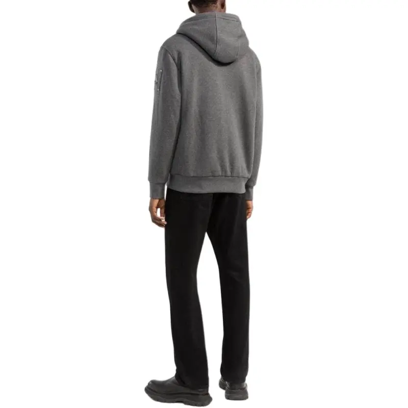Moose Knuckles Logo Plaque Drawstring Zipped Hoodie-4