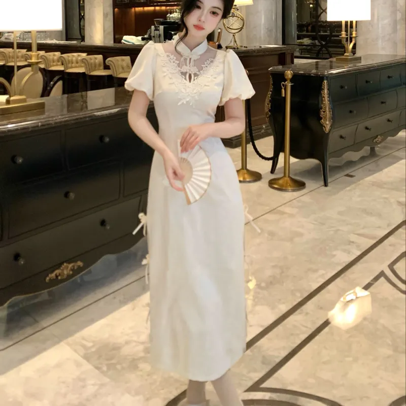 Blovelan Cheongsam Women's Apricot-3