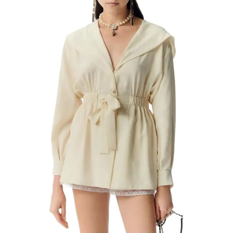 CHANEL SS23 23S Long-Sleeved Dresses Women's Light Yellow-3