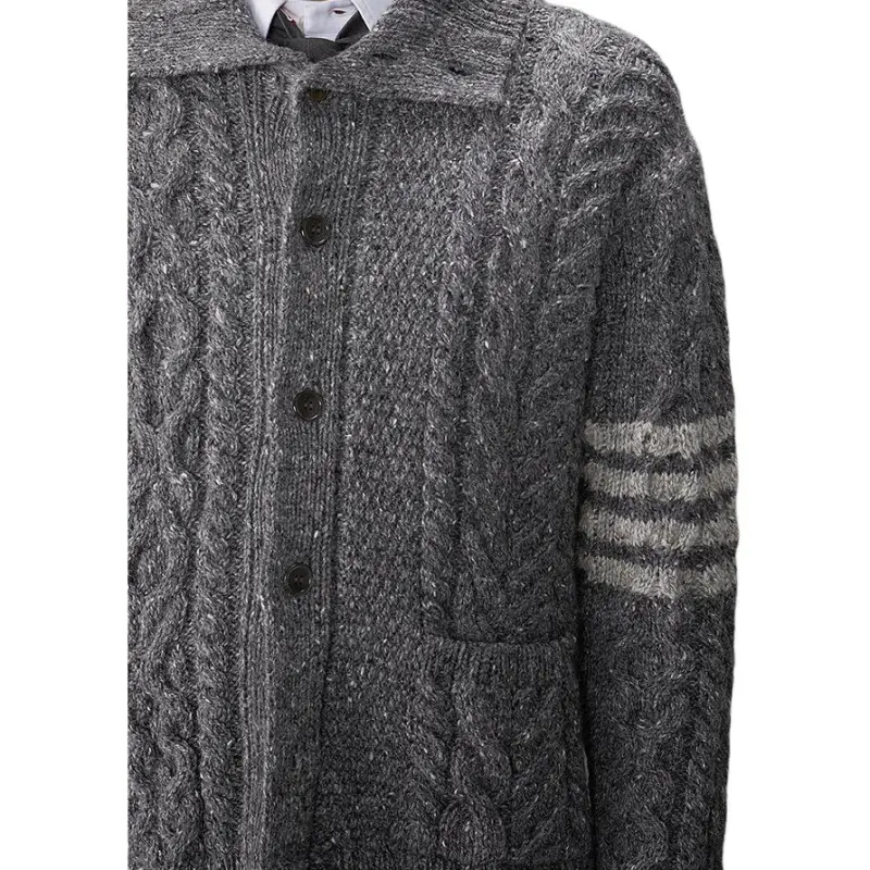 THOM BROWNE Button Up Knit Cardigan-3