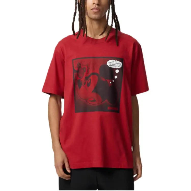 UNIQLO Disney Co brand T Shirt Unisex Red-1
