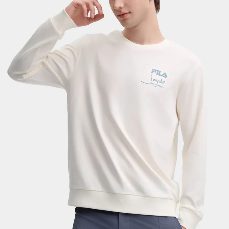 FILA Casual Sportswear Men Cloud White+Cloud Mist Heather Gray-1