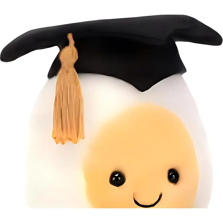 JELLYCAT Amuseables Boiled Egg Graduation Plush Toy-2