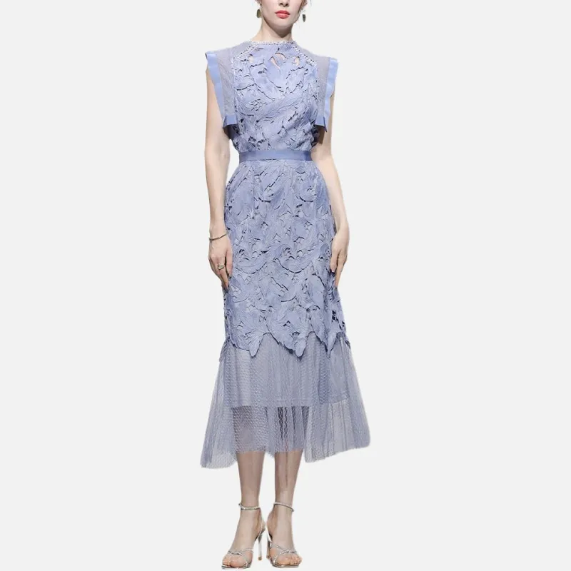 Duffy Fashion Skirt Set Women's Gray Blue-4
