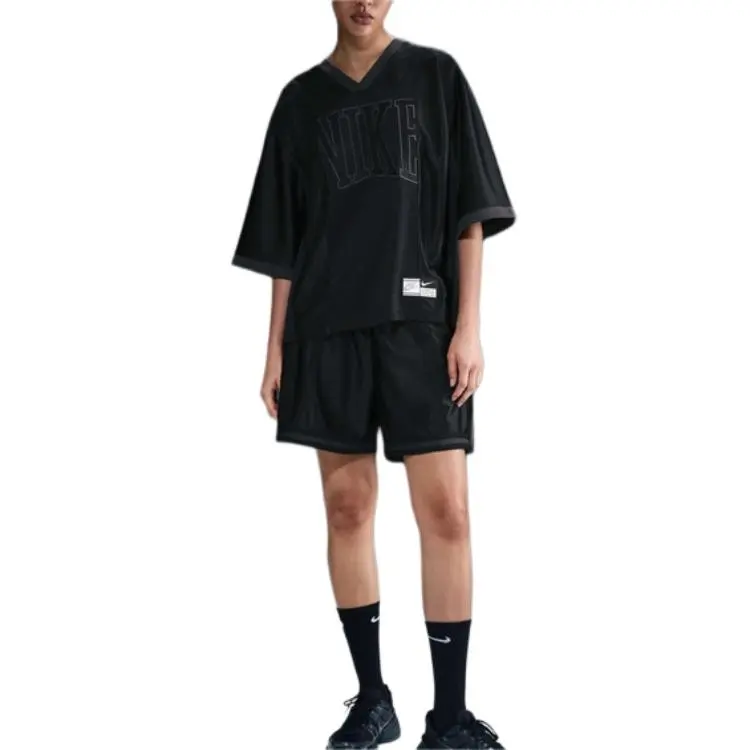 Nike Drop Shoulder Sleeve T Shirt Women's Black-3