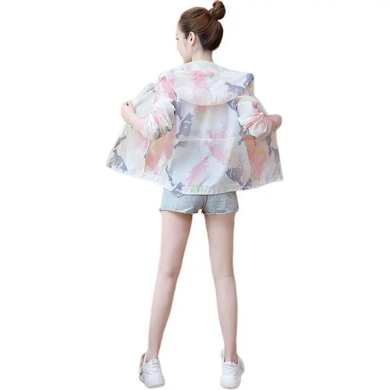 Flowers In Water Cropped Coat Women's-1
