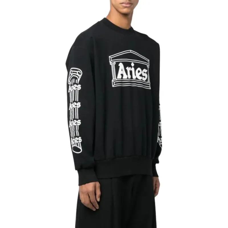 Aries Logo Printed Crewneck Sweatshirt-3