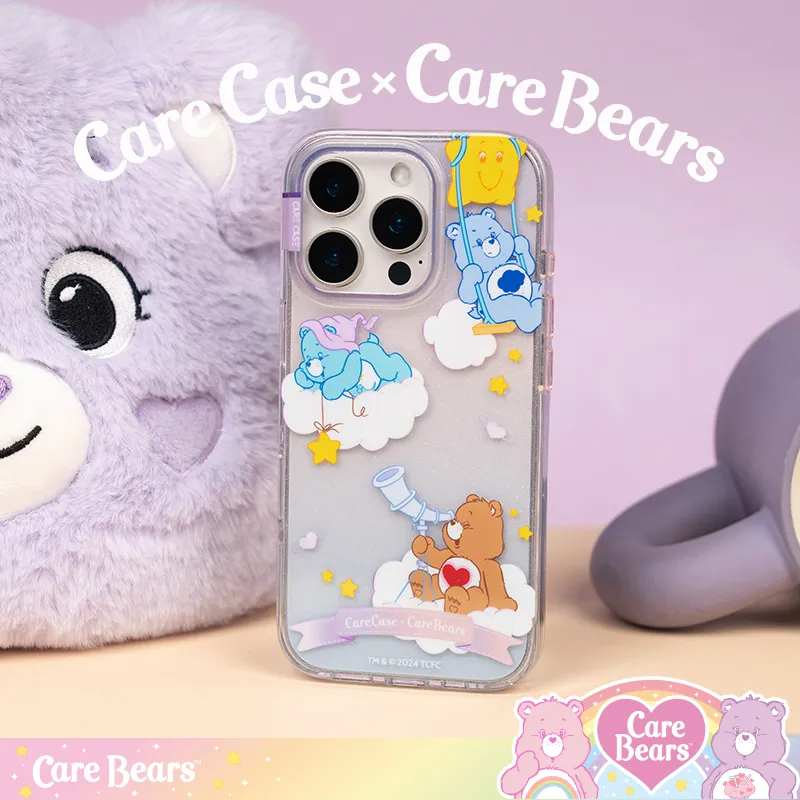 CARECASE TPU Material Care Bears Collaboration Sky Collection Phone Case Compatible With Apple 16 15 14 Pro Max-3