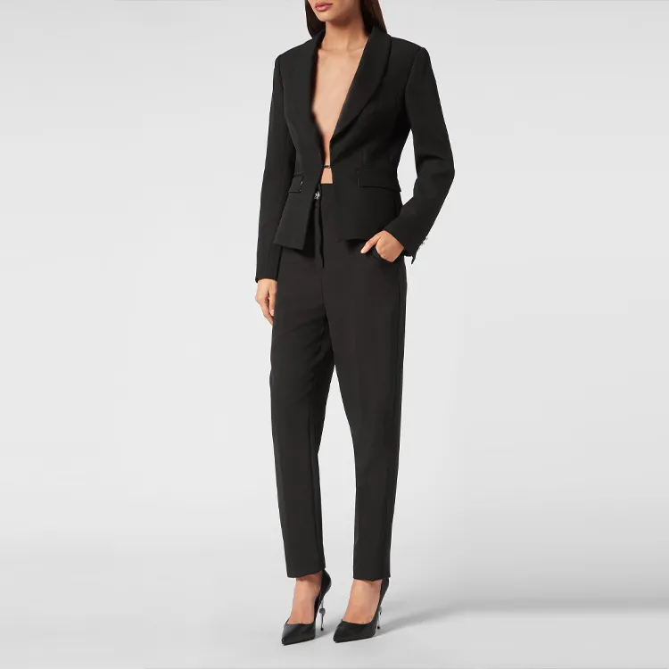 PHILIPP PLEIN SS23 Business Suit Coat Women's Black-3