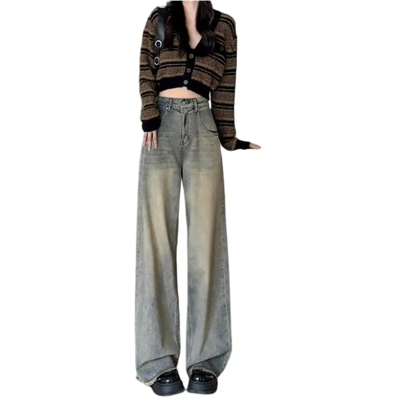 Concubine Zhu Jeans Women's Nostalgic Blue-3