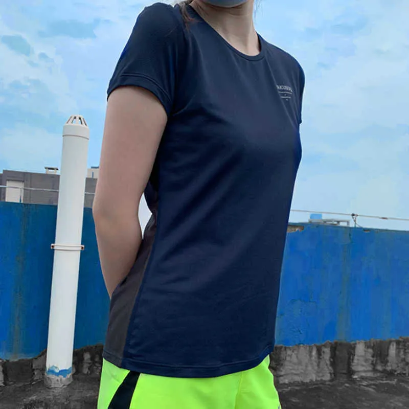 Nike Dri Fit T Shirt Women's Blue Black-2