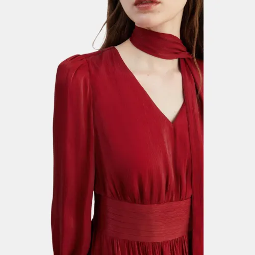 DPLAY Long Sleeved Dress Women's Angora Red